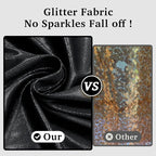 20ftx10ft Black Sequin Backdrop Curtain Panels for Parties, Wrinkle Free Glitter Photo Backdrop Drapes 4 Panels 5x10FT Shiny Back Drop Cloth for Wedding Birthday Christmas Photography Background