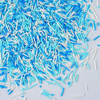 Blue and White Jimmies Sprinkles for Baking 7 oz - Winter Sprinkles for Cookies, Cakes, Cupcakes, Ice Cream, Chocolate | Perfect for Baby Shower Birthday Christmas Parties & Celebrations