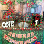 UKELER 2 Pack 14FT Artificial Rose Vines Red Flower Garland Artificial Rose Flowers with Green Leaves Floral Plant for Wedding Arch Party Garden Craft Home Decor