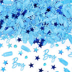 MARFOREVER Blue Confetti, Baby Shower Decorations Glitter Boy Table Confetti Sprinkle Gender Reveal Scatter for Gender Reveal Birthday Party Decorations