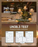 Homemory 48-Pack Novelty Flickering Flameless Tea Lights Candles, 200+Hours Battery-Operated LED Fake Candles for Wedding Table Centerpieces,Proposal,Anniversary, White Base, Ø1.5''xH1.3‘’