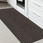Ottomanson 2' x 5' Hallway Runner with Scraper Pile Extra Durable Non-Slip Rug Mat for Indoor & Outdoor Use - Ideal for Kitchen, Entryway, Patio & Garage - High-Traffic Carpet, Brown