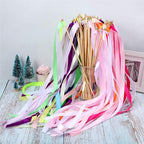 Boao 40 Pieces Mixed Color Ribbon Sticks with Bell, Ribbon Sticks for Stick Party, Streamers for Wedding Birthday Party Celebration Baby Shower Favors(Multicolor)