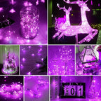 pozzolanas 8 Pack Pink Battery Operated String Lights - 7ft Waterproof Fairy Lights with 20 LEDs for Home, Mason Jar, Party, Wedding, Halloween, Christmas Decorations