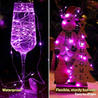 HXWEIYE 12 Pack 7ft 20LED Pink Fairy Lights Battery Operated for Mason Jar DIY Wedding Party Bedroom Patio Christmas Décor