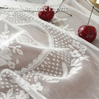 Jeloris Round Lace Tablecloth with Elegant Scalloped Bottom for Any Special Event Such as Wedding, Birthday Party, Baby Shower, Anniversary (78 inch, Style 6)