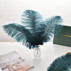 Ballinger Teal Ostrich Feathers Bulk - 24Pcs 8-10inch Feathers for Party Centerpieces,DIY Crafts and Home Decor