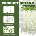 Wisteria Hanging Flowers,Fake Hanging Flowers,Wisteria artificiales Garland for Home Wedding Arch Floral Party Garden Ceremony Outdoor Decor,3.6 feet Long(36,White)