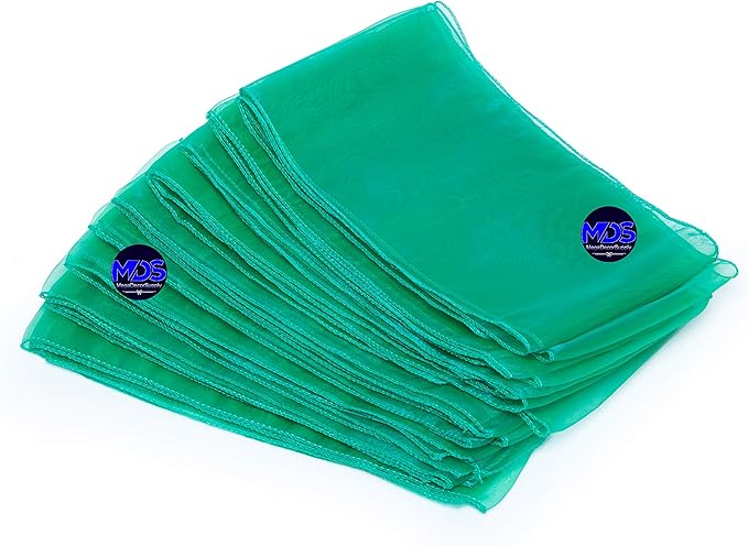 MDS Pack of 75 PCS Organza Chair Sashes Wider Dining Chair Bows Ribbon Tie Back for Wedding Party Birthday Bridal Shower Reception Event Banquet Home Chair Cover Decoration - Green