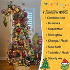 YEGUO 200 LED 66ft Christmas Lights Outdoor Waterproof, Warm White String Light Indoor, 8 Modes Green Wire Twinkle Xmas Tree Light Plug in with Memory Timer