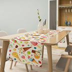 Ice Cream Table Runner, Fruit Ice Popsicles Cold Summer Desserts Seasonal Dinner Runner for Party Holiday Home Kitchen Dining Table Decor 13"x70"