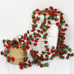 KHOYIME 18 Pack 144 FT Artificial Flower Garland, Fake Red Roses Vines Silk Flowers Faux Plastic Outdoor Hanging Floral Ivy Garland Decoration for Wedding Arch Bedroom Home Wall Backdrop Room Decor