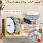 Naidiler Leaf Ribbon, Artificial Vines Leaves String Trim Ribbon Wild Jungle Botanical Greenery for Baby Shower Party Wedding Home Wreaths & DIY Craft (Silver 120Ft)