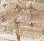 Warm Home Designs 60 x 84 Rectangular Tablecloth. Use Gold Macrame Tablecloth as Vintage Dining Table Cover for Vintage Kitchen. (VTC Linen 84)