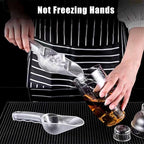 3PCS Clear Plastic Ice Scoop, 24 ounces Alec Ice Scoop, Kitchen Scoop for Ice Bucket Ice, Popcorn, Coffee Beans, Flour (24 oz.)