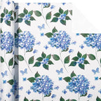 WRAPAHOLIC 30 Inch Jumbo Kraft Hydrangea Floral Wrapping Paper Roll - 30 Inch x 33 Feet - Hydrangea Flower Wrapping Paper for Wedding, Birthday, Bridal Shower, Tea Party