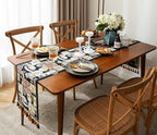 13×72 Inch Table Runner, Retro-Luxury Tassels Series for Kitchen Dining Table Holiday Decoration (Yankee Style)
