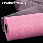 Glitter Tulle Rolls 6” by 50 Yards Sparkle Tulles Fabric Ribbon Sequin Tulle Netting Rolls for DIY Tutu Skirt Wedding Birthday Party Decoration (Light Pink-New)