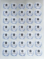 Custom Stickers for Weddings, Birthdays & Businesses - Personalized Labels with Your Logo - Waterproof, Fade and Heat Resistant - Pack of 100-1000 (Wreath O, 2.5 Inch)