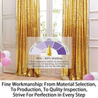 ShinyBeauty Sequin Backdrop 4x10ft Shiny Gold Sequin Curtains 2 Panels Glitter Backdrop Curtains for Parties Photography Background M0511…