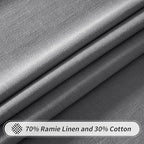 MIULEE Linen Cotton Blend Tablecloth Rectangle, Luxury Waterproof Stain Resistant Durable Farmhouse Oblong Table Cloth for Dining Party Christmas Weddings Birthday, 52 x 70 inch, Light Grey