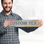 Custom Sign, Custom Street Sign, 11 Font Colors, 13 Font Styles, 4 Hole Options, 22 Sizes, 4x18 Inches, Rust Free DiBound, Fade Resistant, Made in USA by My Sign Center (Fauxsaic 2)