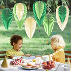 Easy Joy Paper Leaves Decorations for Wall Paper Fans Classroom Decoration Leaves Backdrop Decor Wall Decor,Set of 9