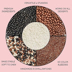 Confect Sprinkle Mix – Elegant Black, Bronze & White Sugar Pearls with Copper Sparkling Sugar – Great Gatsby Disco Ball Cake & Cupcake Decoration – Vegan, Gluten-Free, Nut-Free, Soy-Free, Dairy-Free, Palm Oil-Free -Dye Free- 5 Oz