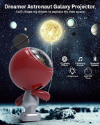AIRIVO Astronaut Galaxy Projector, Star Projector for Bedroom, Robot Galaxy Projector Night Light for Kids, Bluetooth Speaker Ceiling Projector, Room Decor Gifts for Adults, Teens, Christmas