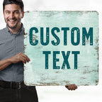Custom Sign, Custom Street Sign, 11 Font Colors, 13 Font Styles, 4 Hole Options, 22 Sizes, 24x24 Inches, Rust Free DiBound, Fade Resistant, Made in USA by My Sign Center (Shabby Chic)