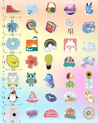 Sticker for Water Bottles, 300 Pcs/Pack Cute Vinyl Waterproof Vsco Laptop Stickers for School Students Gifts Classroom Teachers Prizes Stickers for Kids Teens Girls