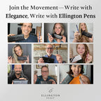 Ellington Pens Luxury Fountain Pen Set- Fountain Pens for Writing - Smooth Medium Nib - Includes Refillable Ink Converter, 3 Ink Cartridges [Black & Blue], Gift Box - Elegant Calligraphy