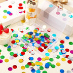 MARFOREVER Multicolor Foil Confetti, Glitter Round Confetti Rainbow Circle Dots Birthday Table Scatter Sequin Sprinkles for Party Wedding Bachelorette Baby Shower Festival Supplies