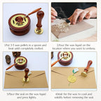 Custom Wax Seal Stamp, Personalized Wax Seal Stamp Kit, Create Your Own Design/Logo/Letter Customization, for Wedding, Invitation, Party, Envelopes, Gift Wrapping, Idea Gift