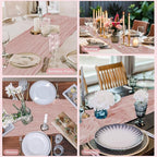 Pink Table Runner, 10Ft 120in Cheesecloth Table Runner, Gauze Rustic Cheese Cloth Table Runners for Wedding, Party, Baby & Bridal Shower, Boho Table Runners for Christmas Thanksgiving Halloween Easter