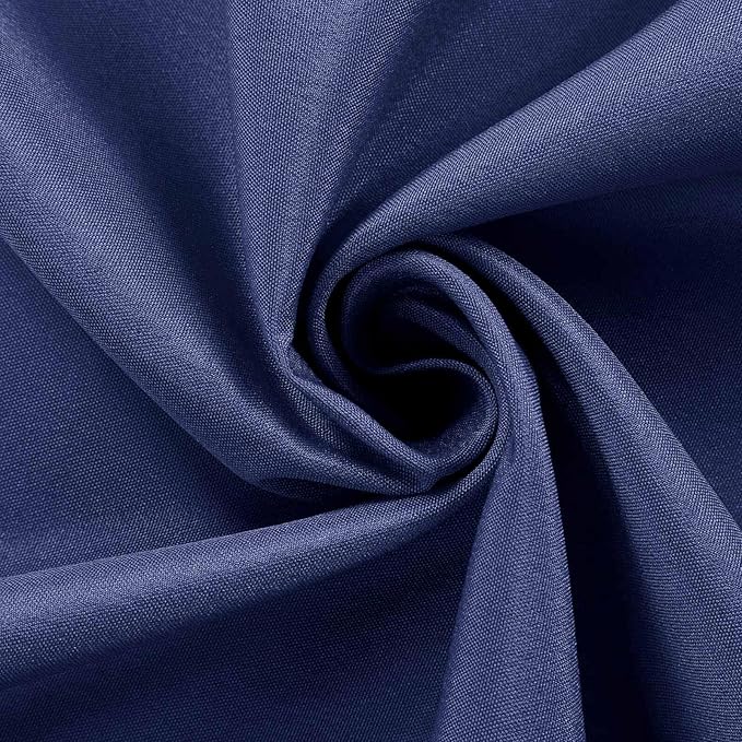 Efavormart Round Tablecloth, 70 Inch Stain & Wrinkle Resistant Washable Table Cloth, Decorative Polyester Fabric Table Cover for Banquet, Wedding, Dining- Navy Blue