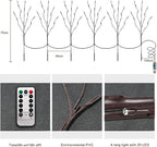 MENCH Branch Lights,6 Pcs Twig Light USB&Battery Powered 8 Flashing Modes by Remote Control.Branch Lights for Indoor, Light Up Decorations for Halloween Day and Christmas,Pink
