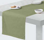 Ruvanti Linen Table Runner 90 Inches, Classic Hemstitch, Washable, Reusable, Non-Slipping, Stain Resistant- Perfect for Parties, Weddings, Dinners, Thanksgiving, Christmas, Indoor use – Olive
