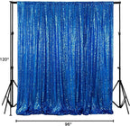 ShinyBeauty Sequin Backdrop Royal Blue 8FTx10FT Glitter Backdrop Photography Background 96Inchx120Inch Blue Shimmer Sequin Fabric Photo Booth Backgrounds for Wedding Banquet Graduation Prom Event