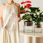3 Acrylic Cylinder Clear Vase, Extra Large Unbreakable Plastic Flower Vases for Home Decor Centerpieces Hydroponic Plant Flower Shop Decorative (D 9.8" -D7.9 -D D6)