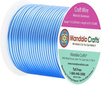 Mandala Crafts 13 Gauge Anodized Aluminum Craft Wire for Jewelry Making - 60 FT Colored Flexible Ice Blue Wire - Bendable for Bonsai Armature Crafting Sculpting