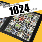 Trading Card Binder 16 Pocket, 1024 Pockets Card Binders, Card Collection Binder, Card Album Folder for MTG, TCG, Sports Cards, Game Cards (Red)