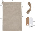 Burlap Bags with Drawstring - 20Pcs 8x12 Gift Sacks for Wrapping Halloween Favors, Breads, Seeds, Mason Jars, For Birthday, Wedding, Rodeo Themed Party or Household Use