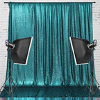 Eternal Beauty Teal Sequin Backdrop, 10x10 Ft Glitter Background Curtains for Shimmer Photography Party Wedding Birthday Back Drop Decor