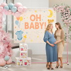 Walensee 7.9FTx6.6FT Pink Wedding Arch Backdrop Stand, Adjustable Square Metal Arch Frame for Ceremony Party Birthday Baby Shower Bridal AnniversaryGarden Balloon Photo Decoration