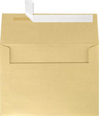LUXPaper A7 Invitation Envelopes | Peel & Press | 5 1/4" x 7 1/4" | Blonde Metallic | 80lb. Text | 250 Qty