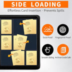 UWULK Card Binder,9 Pocket Side-Loading Trading Card Binder - Hord 360 Cards,Ringless Card Folder Holder for TCG MTG Sports Cards-Zipper Card Collection Album(Black)