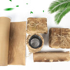Honeycomb Packing Paper 20" x 1500' Recyclable Cushion Packing Paper Expanding Honeycomb Packing Paper Wrap Roll Eco Friendly for Moving Shipping Gift Packaging Breakables-Brown