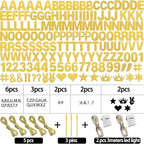 167Pcs DIY Glitter Customizable Banner Kit Custom Banner Happy Birthday Personalized Letter Banners Decor for Christmas Baby Shower Birthday Party Decorations Supplies(Glitter Gold）