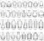 Arme Bud Vase Set of 45, Clear Bud Vases in Bulk, Mini Glass Vases for Flower, Small Flower Vases for Centerpieces, Vases for Decor, Home Wedding Table Décor